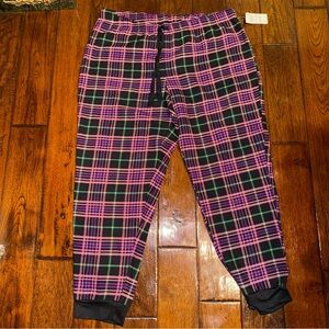 Jenni intimates Multicolored Plaid Jogger PJ pants, Women’s XXL, NWT, Comfort